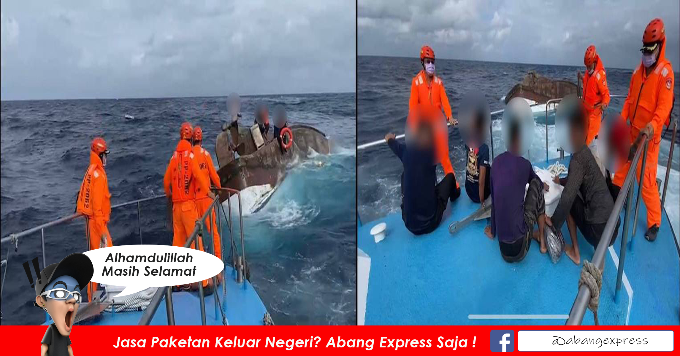 Read more about the article Kapal Penangkap Ikan Terbalik, Lima Awak Kapal Termasuk ABK Indonesia Selamat