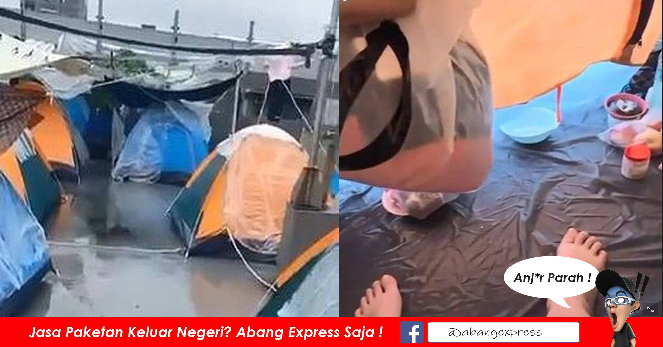 Read more about the article Miris!<br>Puluhan Pekerja Migran di Karantina di Atap Gedung Menggunakan Tenda, Mereka Kepanasan dan Kehujanan