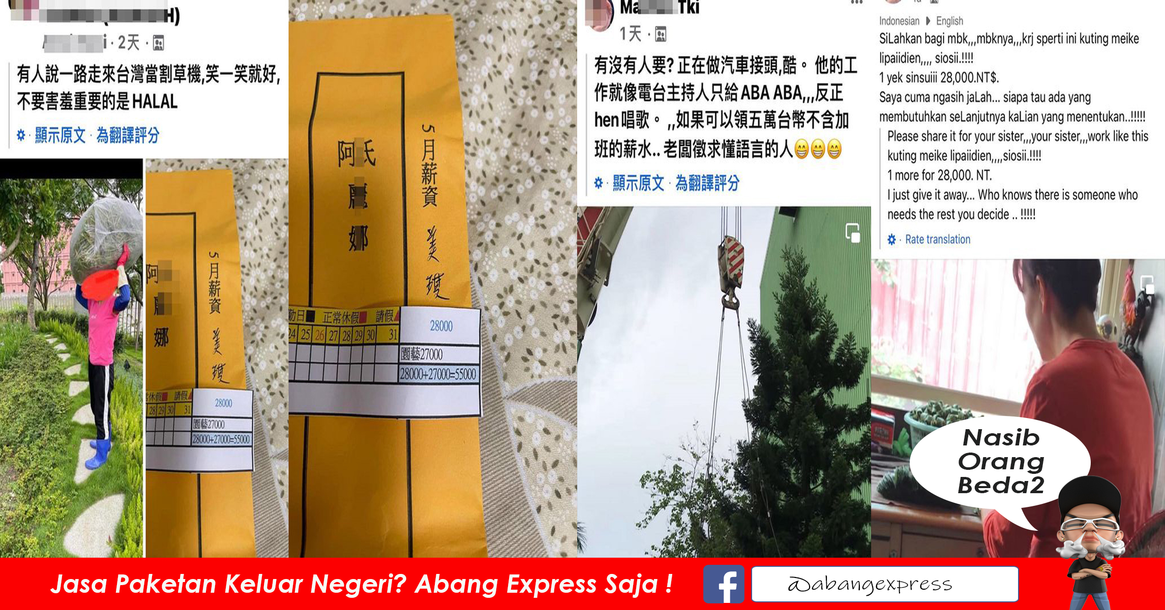 Read more about the article Asosiasi Majikan: Jumlah Kaburan di Taiwan 64 Ribu Orang, Kerja Cabut Rumput Pamer Gaji 55K