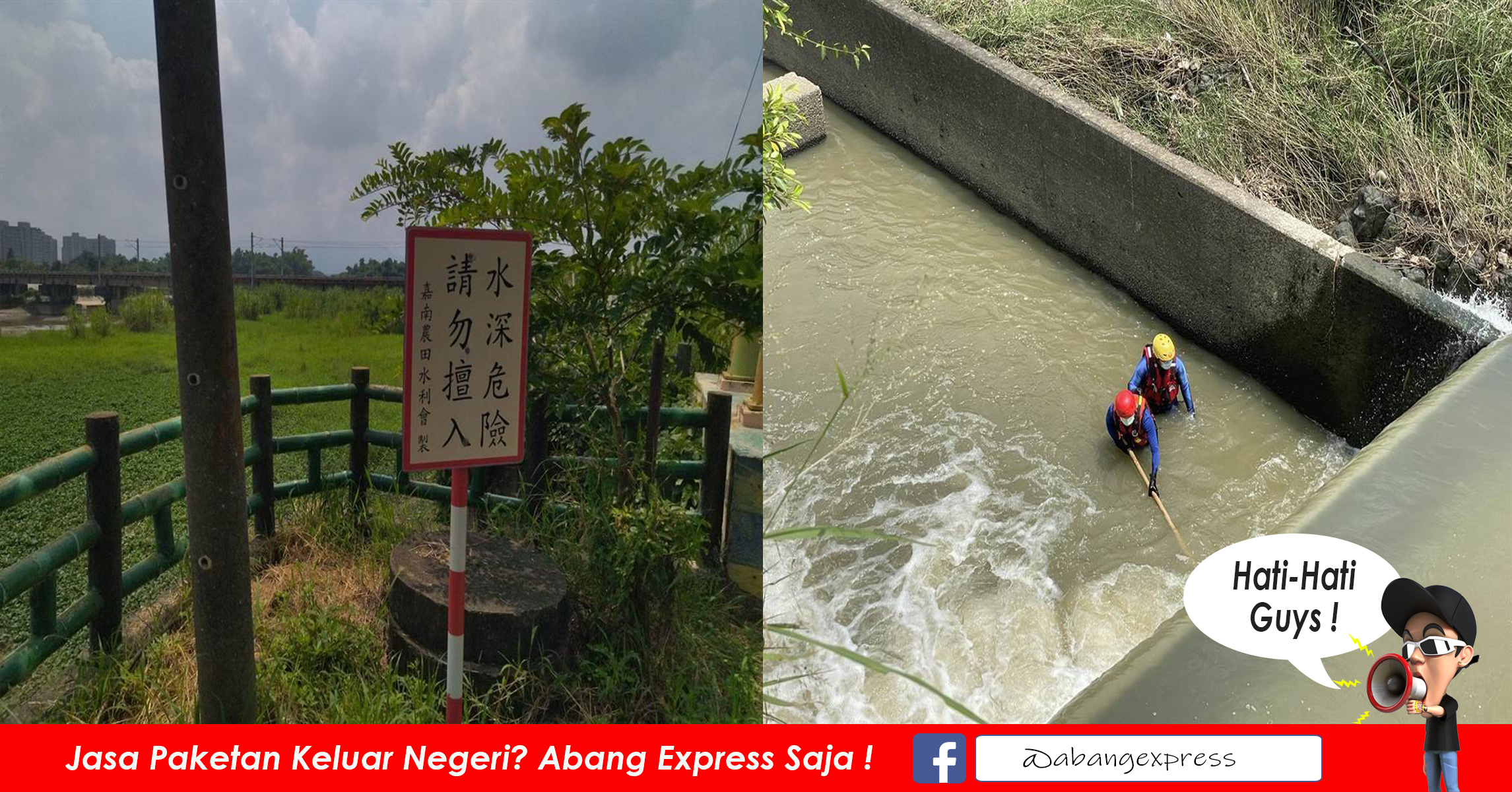 Read more about the article Mancing dan Main Air di Sungai Menelan Korban Pekerja Migran , Pemerintah Kota Chiayi Menambahkan Tanda Peringatan